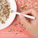 Astaron 50g Champagne Gold Half Pearls & Glitter Stones - 3mm-10mm Flatback Rhinestones for DIY Handicrafts Art Nails Shoes & Clothing - Buy Online on SooperMarket.com