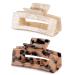 3 inch Hair Claw Clips Cutout Tortoise Shell Celluloid Hair Jaw Clips French Design Rectangle Hair Clamp for Women Ladies Girls (2 Pack) STYLE B