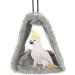 MATT SAGA Winter Warm Bird Nest House Shed Hut Hanging Hammock Finch Cage Plush Fluffy Birds Hut Hideaway for Hamster Parrot Macaw Budgies Eclectus Parakeet Cockatiels Cockatoo Lovebird (M Gray) M Gray - Buy Online on SooperMarket.com