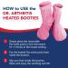 Doctor Developed Heated Booties - Foot Warmers for Women & Men - Heat Therapy Socks with Microwavable Heating Pad - Pink - One Size - Buy Online on SooperMarket.com