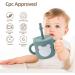 ROISDIYI Silicone Sippy Cup for Baby 6 Months | 8 OZ Spill-proof with Straw & Snack Cup-Lid | Easy Hold Handles | Sky Blue - Buy Online on SooperMarket.com