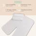 Nominia Facial Towels Premium White Microfiber 3-Series Set | Fluffy Durable Cosmetic Compresses U-Shaped Cut 400g/m Quality - Buy Online on SooperMarket.com