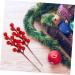HOMSFOU 25 Pcs Artificial Berry Cuttings Christmas Holly Berry Red Berries Decoration Artificial Red Berry Stems Branches Christmas Berry Branches Red Cherry Foam Flower Arrangements Red 50X5.5CM - Buy Online on SooperMarket.com