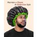Mikimini Extra Large Black Shower Hoods (2-Pack) - Waterproof Reusable Hair Caps for Men & Women with Bright Green Border - Thick Braids & Double-Layer Design - Buy Online on SooperMarket.com