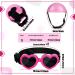 Xuniea 2 Pieces Small Dog Helmet and Goggles Puppy Sunglasses UV Protection PET Helmet with Adjustable Belt Dog Motorcycle Hard Safety Hat for Doggie Windproof Glasses Small Dog Cycling Riding(Pink) - Buy Online on SooperMarket.com