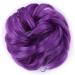 Synthetic Messy Hair Bun Scrunchie Updo in Purple - Bridal & Wedding Hairpiece for Women & Kids - Buy Online on SooperMarket.com