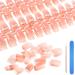 360 Pieces French False Nails Artificial Fingernails Pink White French Fake Nail Tips Kit 12 Sizes Full Cover with Nail Files and Stick for Salon DIY Decoration