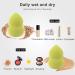 Premium 8-Piece Make-Up Sponge Set | Multicolored Beauty Sponges & Pumpkin-Shaped Drying Stand for Flawless Application - Buy Online on SooperMarket.com
