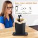 Bivisen Eyeglass Holder Case - Modern Velvet Plush PU Leather in Black & Navy Blue | Stylish & Durable Eyewear Storage for Travel - Buy Online on SooperMarket.com