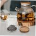 Alipis 2pcs Glass Jar Cereal Container Candy Jar Canisters Household Dried Food Container Household Storage Jar Candy Container Storage Accessory Snack Holder Cereals Wood Tea - Buy Online on SooperMarket.com