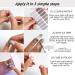 Beautfave 16Pcs Semi Cured Gel Nail Strips - Self Adhesive White Nail Wraps with File & Stick - Greywhite | UV/LED Lamp Required - Buy Online on SooperMarket.com