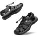 DREAM PAIRS Men's Summer Sandals - Non-Slip Breathable Hiking & Beach Footwear 41 EU Black/Dark Grey - Buy Online on SooperMarket.com