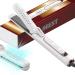 OBEST 360 Airflow Curling Iron Titanium Flat Iron Fast Heat Up Hair Straightener and Curler 2 in 1 with Cooling Air for Long-Lasting Curls Less Damaged Dual Voltage Hair Straightener for Travel White