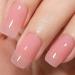 AILLSA Jelly Gel Nail Polish 15 ML Pink Translucent Gel Polish Soak Off UV/LED Lamp Neutral Color Gel Nail Varnish for Christmas Nail Art French Manicure DIY at Home A-Light pink