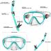 Adult & Youth Snorkel Set - Anti-Leak, Anti-Fog Dry Mask for Snorkeling, Swimming & Diving - Green - Buy Online on SooperMarket.com