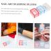 minkissy 15 Sets Nail Print Pegboard Kit Nail Stamper French Tip Nail Kits Nails Kits Clear Stamper Nail Plate Jelly Gel Pad Silicone Stamper Nail Art Stamper Kids Gel Tool Plastic Manicure - Buy Online on SooperMarket.com
