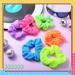Yunlly 80s Neon Scrunchies - 96 Pcs Hair Ties for Women | 6 Colors - Buy Online on SooperMarket.com