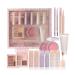 ICE LOVE All in One Makeup Set Full Kit 11 Pieces Professional Makeup Gift Set for Women Girls include Lip Gloss Eyebrow Eyeliner Eyeshadow Blush BB Cream (01)