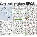 Panda Nail Stickers Decal - 5 Sheets 3D Self-Adhesive Cute Cartoon Nail Art Supplies for Women, Kids & Girls - Designer Manicure DIY Decorations - Buy Online on SooperMarket.com
