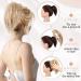colorfulpanda Claw Clip in Ponytail Hair Extensions 10 Inch Messy Bun Clip in Hair Scrunchies Natural Straight Synthetic Hairpiece Short Ponytail Bun Hair Chignons for Women Girls Blonde Ombre blonde - Buy Online on SooperMarket.com
