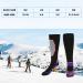 Cosmos Over the Calf Ski Socks - Warm Cotton Socks for Winter Sports (Black & Purple) - Buy Online on SooperMarket.com