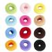 12 Pack Terry Cloth Cotton Elastic Hair Scrunchies - Seamless Hair Ties for Women and Girls - Buy Online on SooperMarket.com