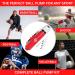 Hand Pump for Balls with 5 Needles - Fast Inflation for Basketball, Soccer, Volleyball, Football - Red - Buy Online on SooperMarket.com