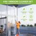4-In-1 Window Cleaning Kit | 360 Rotation, Telescopic Pole, 4 Window Wipes & Duster | Indoor & Outdoor Use - Buy Online on SooperMarket.com