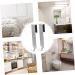 STOBAZA 2pcs Metal Coat Hanger Over The Door Hanger Towel Hanger Bathroom Shower Door Bathroom Door No Nails 17x3cm Silver - Buy Online on SooperMarket.com