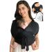 Konny Baby Carrier Original AirMesh - Custom Fit Carrier Hassle-Free Easy to Wear Infant Sling Wrap Perfect for Newborn Babies up to 44 lbs Toddlers (Black 2XL) 2XL 02AirMesh-Black