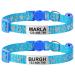Tagme 2er-Pack Cat neck band with name and address shield reflective cat collar with safety lock and bell for kittens sky blue 15-20 cm sky blue