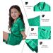 SWOMOG Kids Silk Pyjamas Short Sleeve Satin PJs Set - Emerald Green | Ages 6-7 - Buy Online on SooperMarket.com