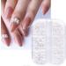 Citywalk 4Box Pearl Decorations Nail Charms White Round Nail Parts Gold Steel Beads Balls Jewelry Nail Art Accessories Color:ZZ13 - Buy Online on SooperMarket.com
