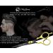 Glamified Glam Hair Cutting Scissors -Sharp Razor Edge Blade Hair Shears Series - 5.5" with Fine Adjustment Stainless Steel Hair Scissors Professional for Men Women & Babies (Black+Gold) - Buy Online on SooperMarket.com