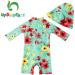 UPF 50+ Baby Swimwear with Snap Bottom | Light Green One Piece Swimsuit for Boys/Girls 2-3 Years - Buy Online on SooperMarket.com