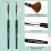 Saviland 5pcs Acrylic Nail Brush Set | Professional Size 4/6/8/10/12 Brushes for Acrylic Powder Application, Nail Extension, and Carving | Wood Handle Nail Art Tools - Buy Online on SooperMarket.com