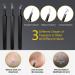 Blackhead Remover Pimple Popper Tool Kit - 19 Pcs Professional Extractor Set for Face and Nose - Stainless Steel Comedone and Whitehead Extractor with Metal Case (Black) - Buy Online on SooperMarket.com