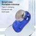 Electric Beard Trimmer Long Battery Life Type C Rechargeable Mini Beard Trimmer One Button Control for Car (Polished Blue) - Buy Online on SooperMarket.com