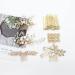Gold Flower Leaf Wedding Hair Combs & Pins Set - Bridal Hair Accessories - Buy Online on SooperMarket.com