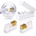 Suclain 4 Pcs Nail Drill Bit Cleaner Brush & Holder Nail Drill Cleaner with Steel Wire & Nylon Brush with 2 Pcs Replacement Brush & Nail Drill Bit Display Organizer 48 Holes for Home or Nail Salon