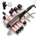 Beach Wave Curling Iron Wand, 8 in 1 Hair Waver 3 Barrel Curling Iron Set for Long Short Soft Hard Hair, 30s Heat-up 5 Ceramic Hair Wand Curling Iron (0.3-1.25) with 2 Temps 60min Auto Off Rosa Gold