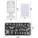 EBANKU 8 PCS Nail Stamping Plates Set - Flowers, Butterflies, Leaves & Ripples | DIY Nail Art Decoration Kit with Rotation Stamper & Scraper - Buy Online on SooperMarket.com