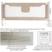 Extra Tall Bed Rails for Toddlers - Twin to King Size - Khaki - 1 Side 78.74 L x 27 H - Buy Online on SooperMarket.com