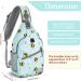 ZOMAKE Sling Bag - Water Resistant Mini Crossbody Chest Bag for Travel, Bee Blue - Buy Online on SooperMarket.com
