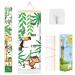 Smlper Height Chart for Kids Wall Hanging Ruler Canvas Growth Chart for Baby Wood Frame Child Height Measuring Chart for Nursery Wall D cor 79"x7.9"(Forest Animal) animal forest