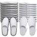 Yeios Hotel Spa Slippers Closed Toe Home Guest Slippers for Adult 20 Pairs for Men and Women White