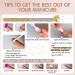Dark Red Press On Nails - Medium Short Square & Ballerina Coffin Shape | 24 PCS Glossy Acrylic Fake Nails | Xcreando Spring Summer Collection - Buy Online on SooperMarket.com
