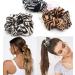 11pcs Cheetah Print Hair Scrunchies Pack for Women and Girls - Leopard Chiffon Scrunchie Holder with Elastic Hair Ties - Trendy Animal Print Hair Accessories - Buy Online on SooperMarket.com