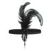 1920s Flapper Headband - Black Feather Headpiece with Rhinestone Bling for Women & Girls | Gatsby Theme Party Hair Accessory - Buy Online on SooperMarket.com