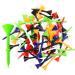 FINGER TEN Golf Tees Plastic Unbreakable Tee 3 1/4 2 3/4 inch 60 Pack Durable Stable Golf Tee 4 Colors Available for Practice Mixed 3 1/4 Inch(60 Pack)